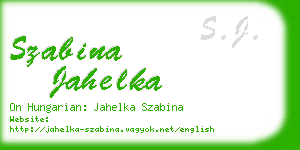 szabina jahelka business card